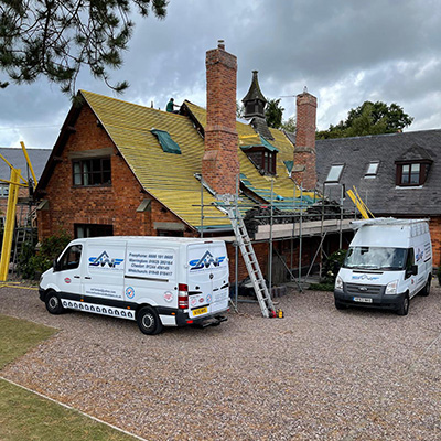 New roof with skylights